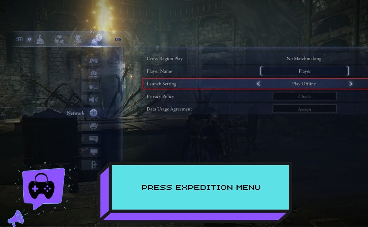 Elden Ring Nightreign Ps4&Ps5 Press Expedition Menu