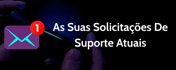 As suas solicitações de suporte atuais