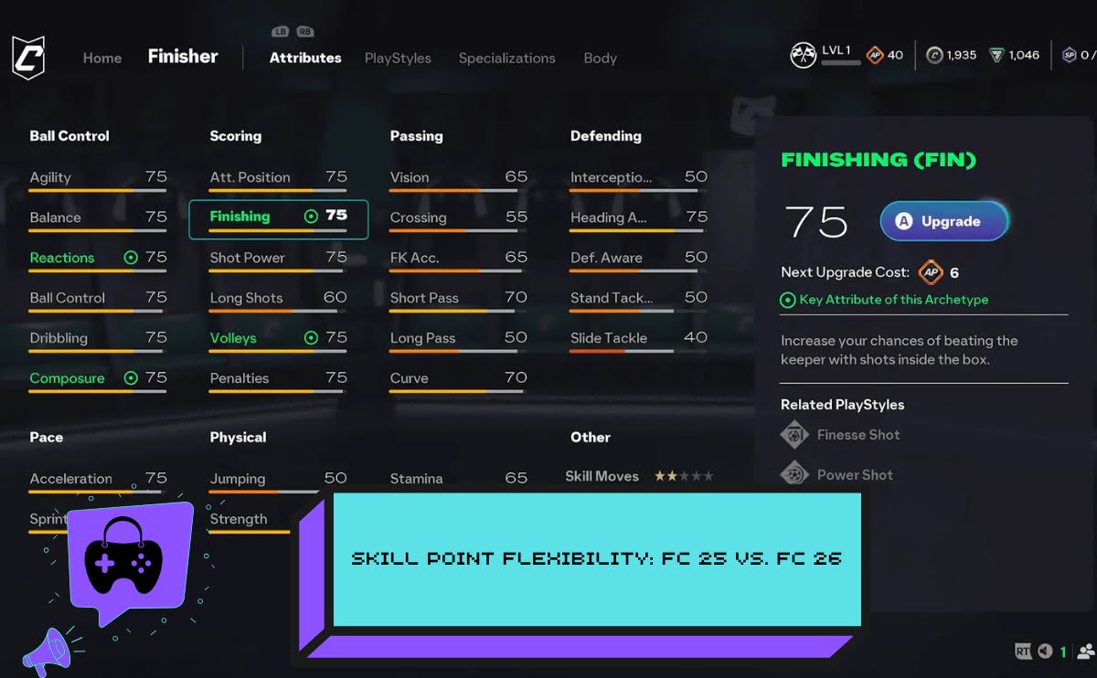 Skill Point Flexibility in EA Sports FC 26 Ps5