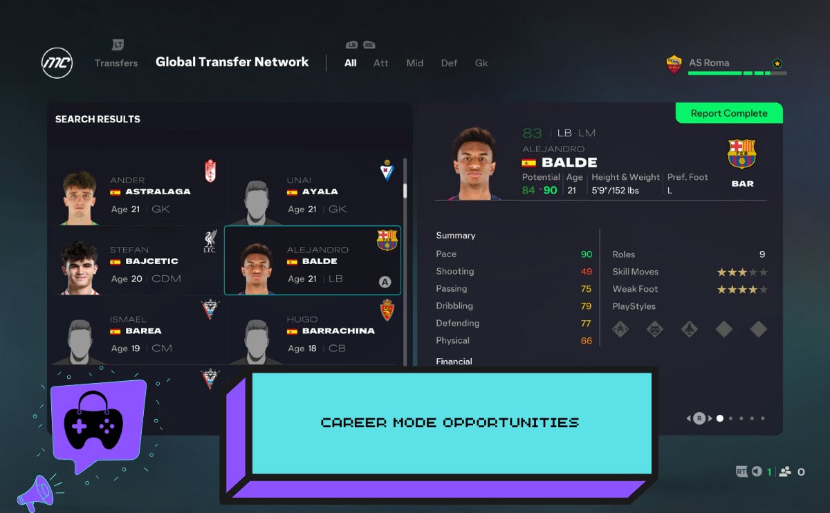 Career Mode Opportunities in EA Sports FC 26 Ps5