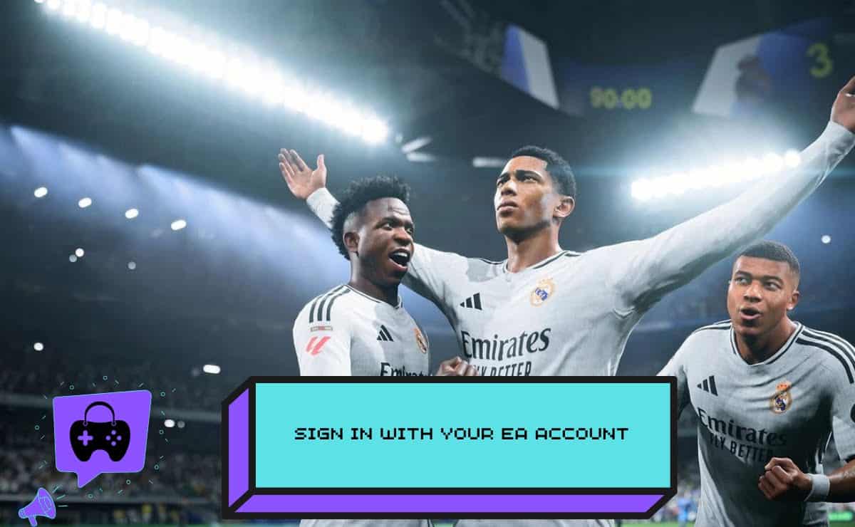 Sign in with your EA account in EA Sports FC 26